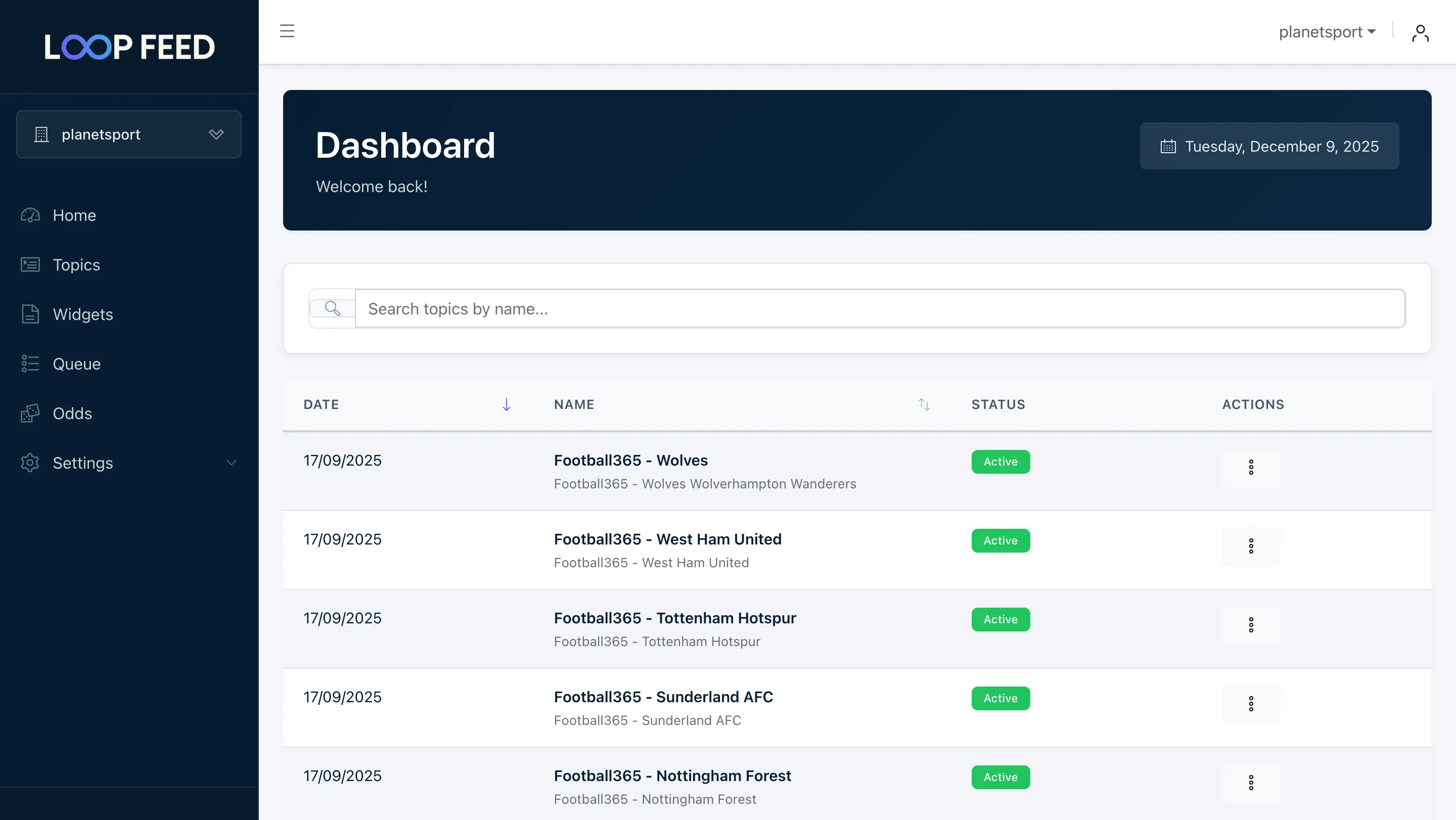 Dashboard Overview